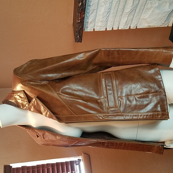 1990s VTG genuine leather jacket - Picture 3 of 6